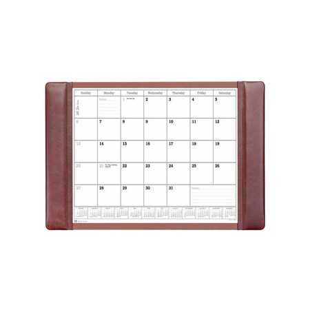 Dacasso Mocha Leather Desk Pad w/ 2022 Calendar Insert, 25.5 x 17.25 PR-3040